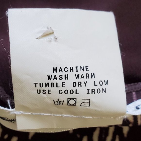 Vintage Y2K Max Studio Brown White Lettuce Trim Sleeveless Dress Size XS - Picture 14 of 14